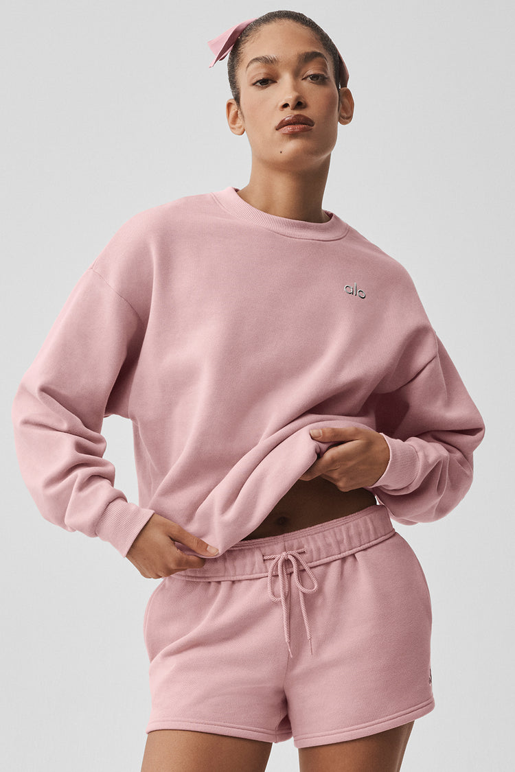 Alo Yoga Accolade Crew Neck Dusty Pink