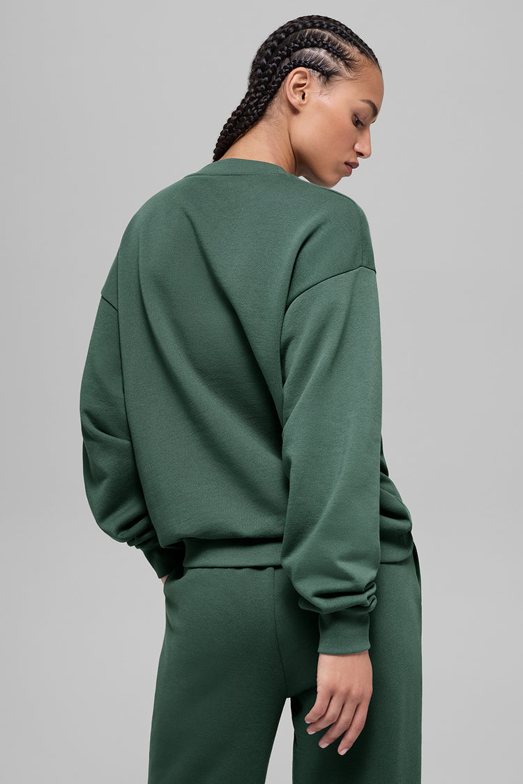 Alo Yoga Accolade Crew Neck Green