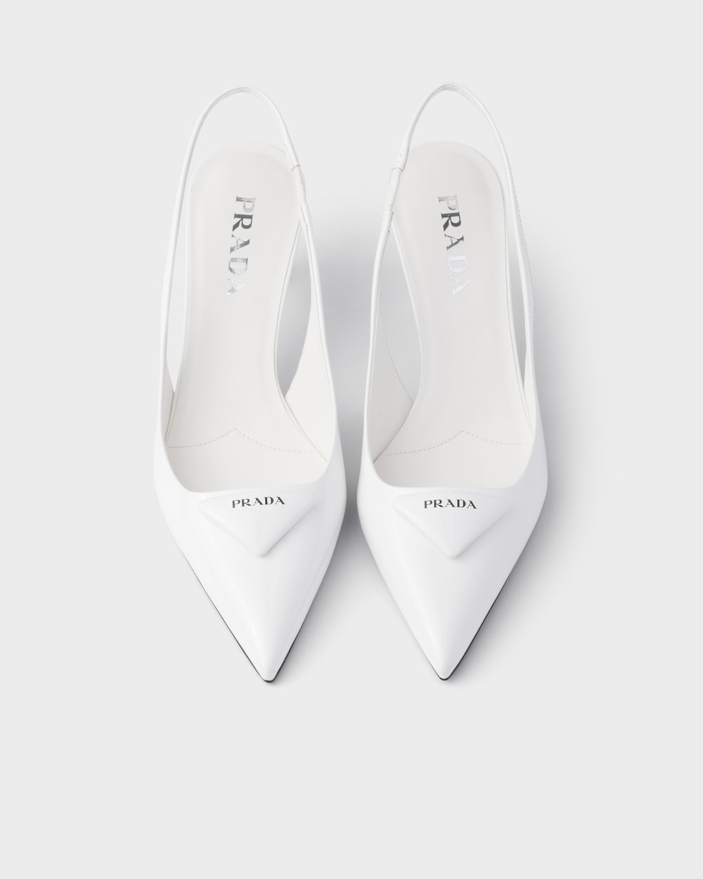 Prada Escarpins Slingback Blanc
