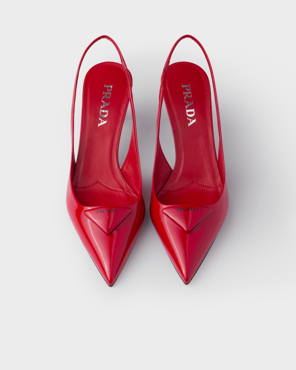 Prada Escarpins Slingback Rouge
